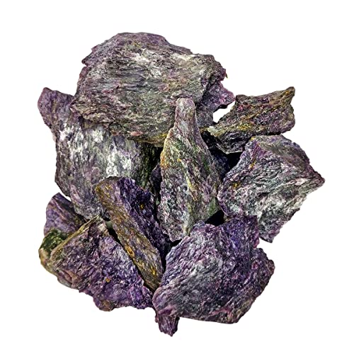 Image of Charoite Crystal Raw for Meditation & Reiki (200 Gm) | Natural Gemstone for Transformation & Inner Strength | Decorative Crystal Showpieces for Vastu Home Decor & Office Desk Decoration (2-4 Pcs)
