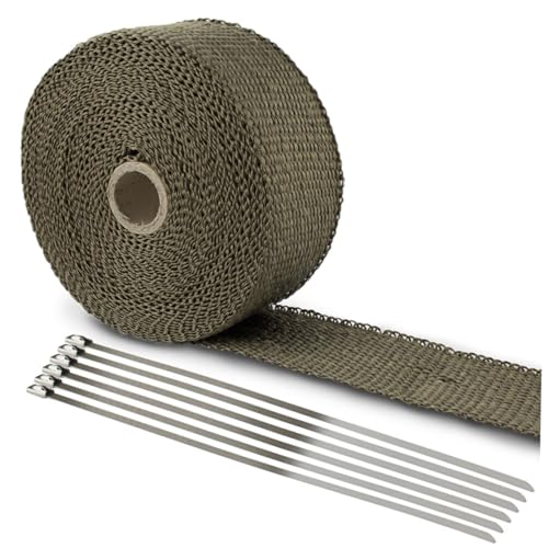Bande thermique pour échappement de moto rouleau 10m avec attaches