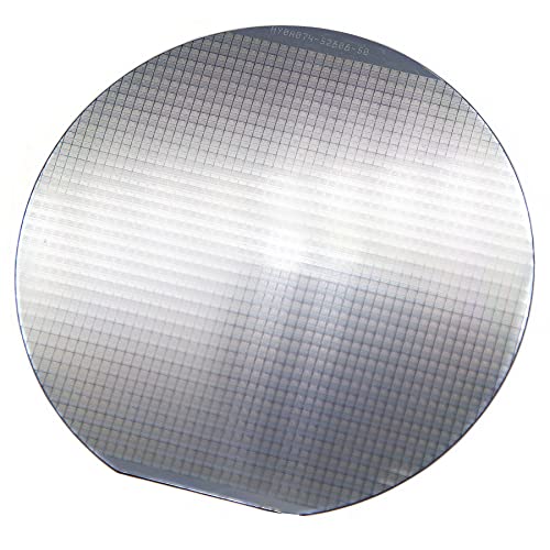 CPU Wafer Silicon Art,Double Side Polished Uncut IC Si Wafer,Integrated Circuit Real Chip,Can Be Used As A Geek Toy,Gift,Viewing,Collection,Exhibition,Decoration Or Teaching,5 in