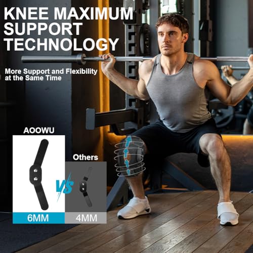 AOOWU Hinged Knee Support Brace, Adjustable Open Patella, Hinged Knee Support with Parallel Straps & Dual Side Stabilizers - Image 3
