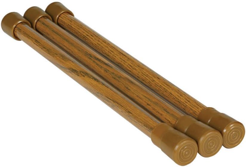 Camco 43833 Oak-Finish Cupboard Bar - 3 pack