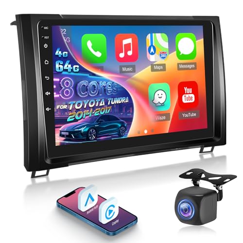 [8 Core Qualcomm 4+64G] Car Stereo for Toyota Tundra...