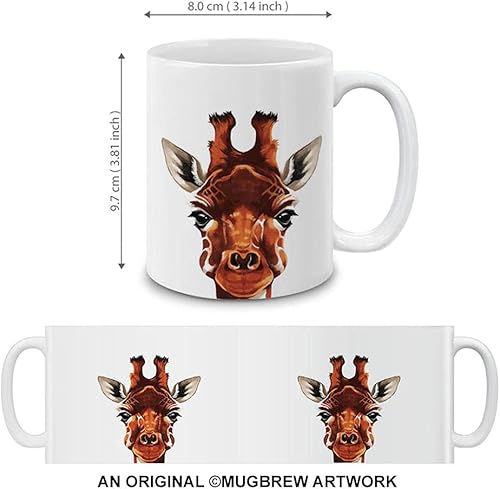 Vista 16 de MUGBREW Taza de té de cerámica de la taza de café de la llama del animal lindo, 11 OZ Alpaca,Bisonte de búfalo americano,Aves frailecillo