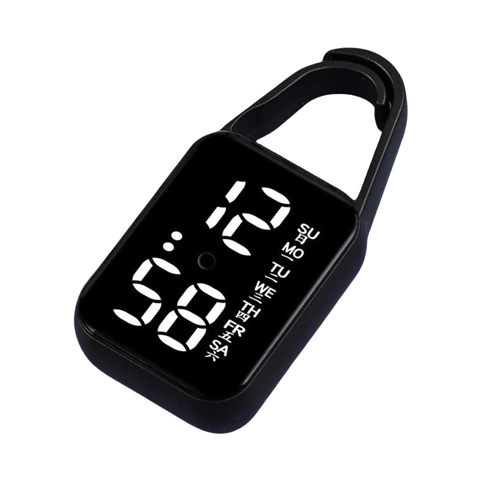NLAIOUSL Women Digital Clip Watch, Digital Clock Keychain with Night Glow for Home Outdoor Use Keyring Smart Watch