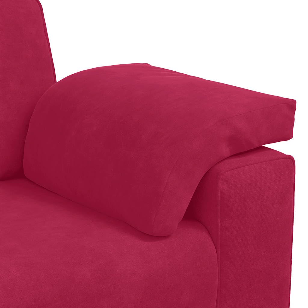 vidaXL Sofa dwuosobowa, wino czerwone, 180x77x82 cm, aksamit