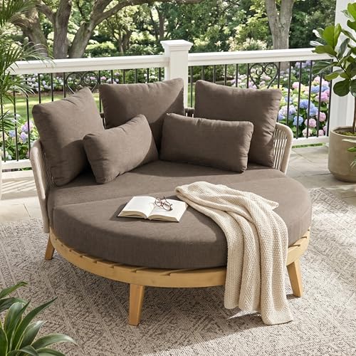 Polibi Acacia Wood Round Daybed