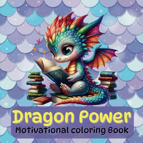 Dragon Power - Motivational Coloring Book: Beautiful images of mythical creatures to color with inspirational quotes for positivity and creativitiy. (Magical Creatures and Worlds)