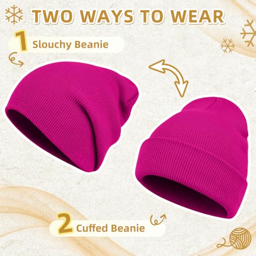 Image of ZOORON Beanie for Men Women Slouchy Winter Beanie Hats Cuffed Skull Caps