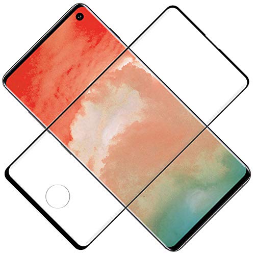 TOCYORIC Verre Trempé Samsung Galaxy S10 [2 Pack], [3D Incurvé Couverture Complète] Film Protection écran Galaxy S10, Vitre écran Samsung S10[Haute Sensibilité] [Anti Rayures]