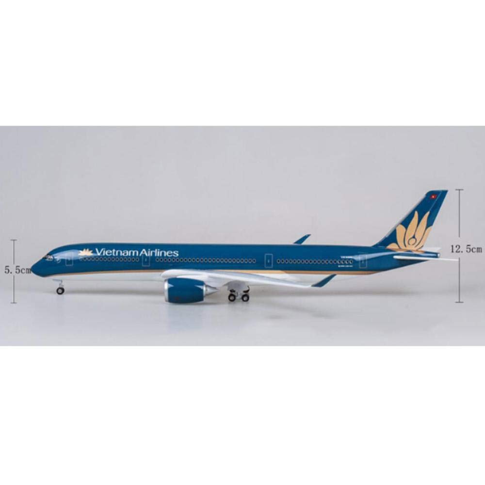 47CM Luxury 1/142 Scale Aircraft Vietnam Airlines Airbus A350 Model LED Light Wheel die-cast Plastic