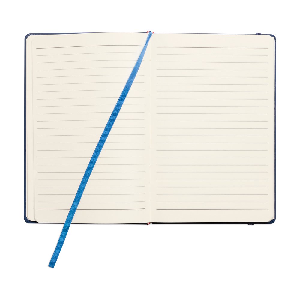eBuyGB A5 Coloured Hardback Lined Paper Notebook, Blue - Image 2