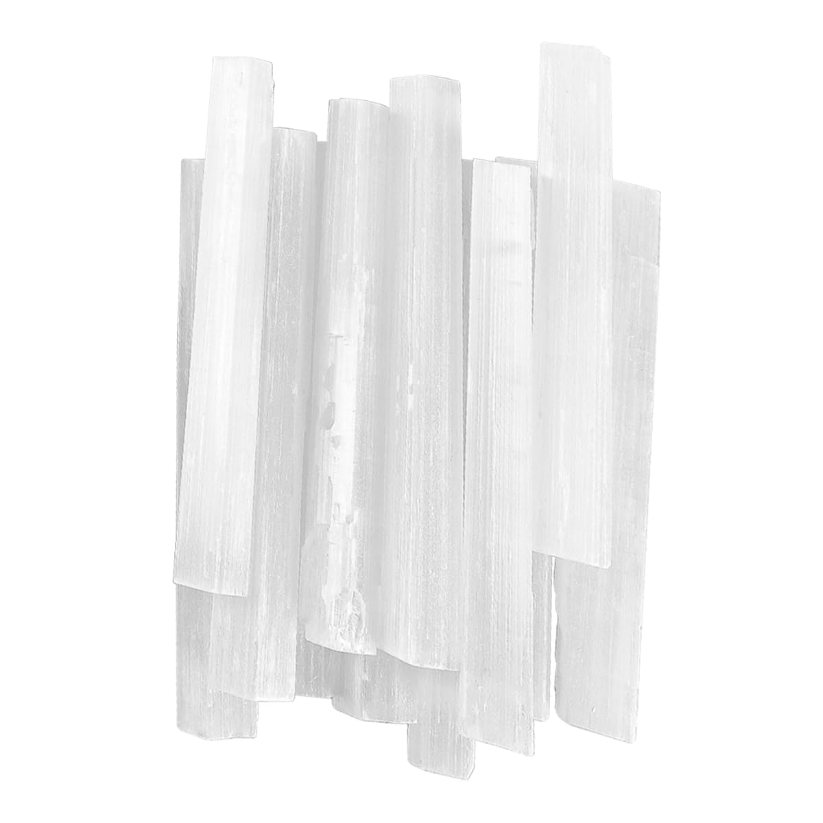 12 varitas de cristal de selenita de 4 pulgadas, cristales blancos en bruto, protección energética, reiki, adivinación, meditación, selenitas a granel