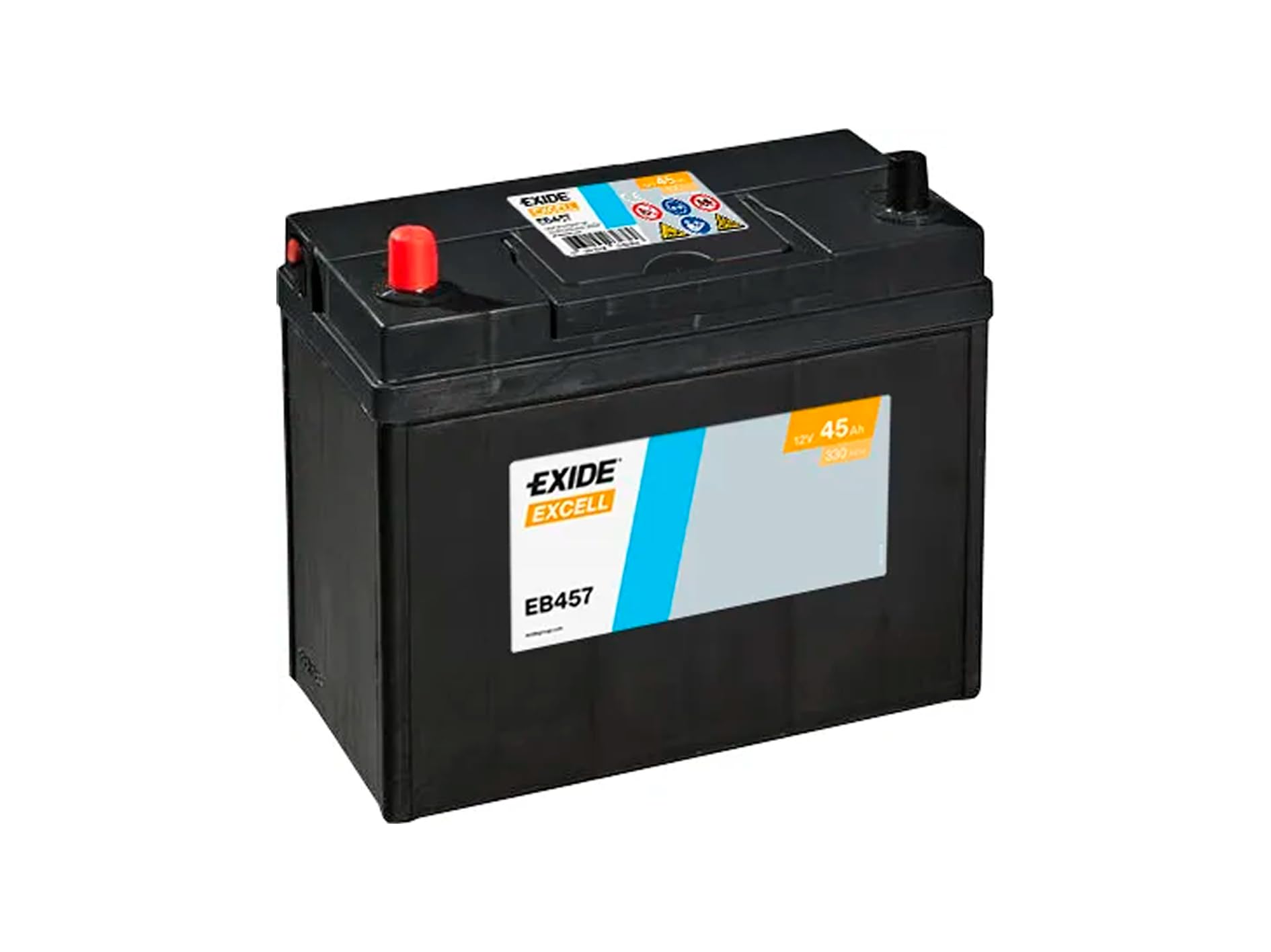 EXIDE Excell EB457 Batterie de Voiture 45Ah 330A