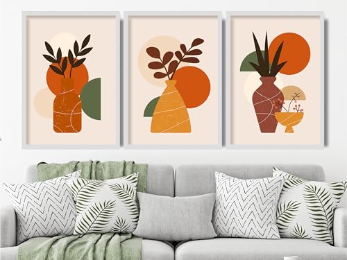 Vases bohèmes sur toile pour réchauffer l'ambiance de votre salon avec style TONGYINLI
