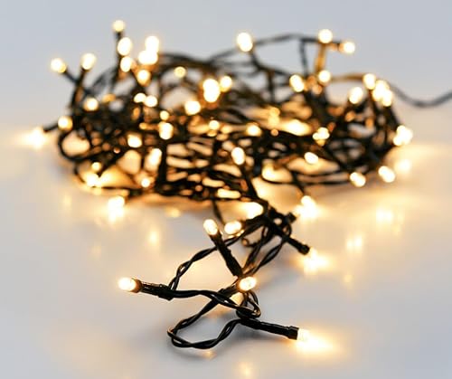 mucHome LED Lichterkette warmweiß - Batteriebetrieben - 192 LED / 14,5m mit 8 Funktionen inkl. 6-Stunden Timer, für Innen- und Außenbereich Weihnachts Deko Beleuchtung Lichterkette mit Batterien