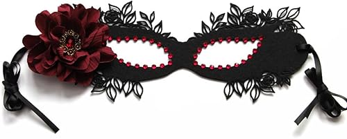 Miniatura 2 de Foyte Máscara de Halloween de araña negra, máscara de media cara, disfraz de cosplay, máscaras de fieltro para mujeres y niñas