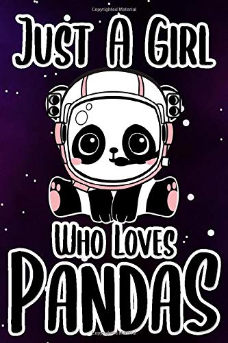 Just A Girl Who Loves Pandas: Dotted Journal 6x9" Bullet Notebook Cute Pandas Gifts a blank dot grid journal for Kids & Teenage Girls for Writing & Journaling (bullet grid)