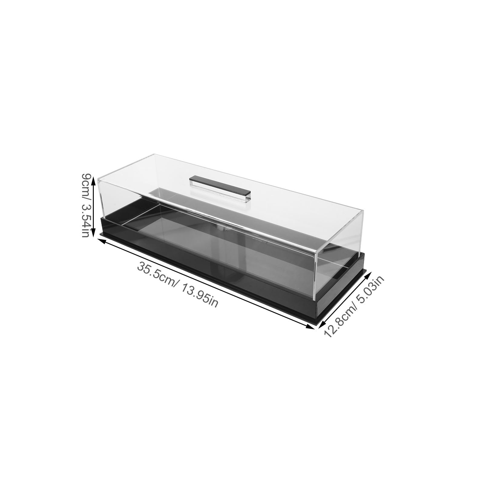 Gadpiparty Bandeja para Tartas con Tapa Acrílica Rectangular Ligera y Fácil de Transportar, Soporte Moderno para Postres Adecuado para Fiestas y Cafeterías