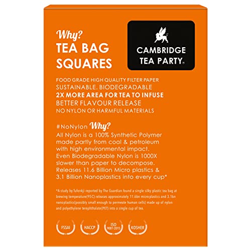 Image of Cambridge Tea Party Slim 30 Tea Bags, Hibiscus Clove Orange Rose Turmeric Cinnamon Tulsi Green Tea (immunity booster with natural vitamins, cleanse, cold relief, weight loss, slim, skin glow)