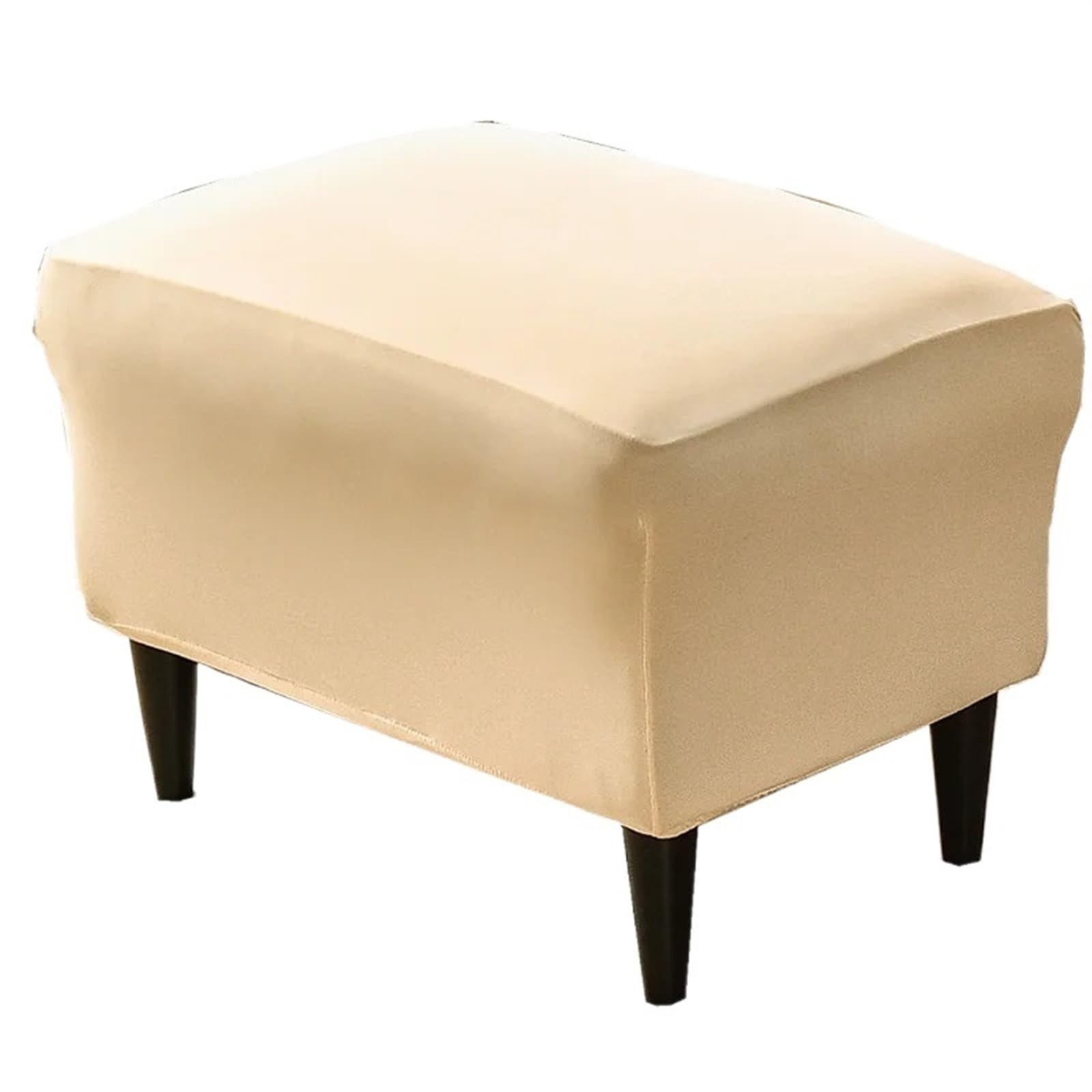 YXINAER Foot Stool Cover Elastic Spandex Ottoman Cover Solid Color Stool Covers Rectangle Footrest All-inclusive Footstool Slipcovers(C6 Bench seat cover)