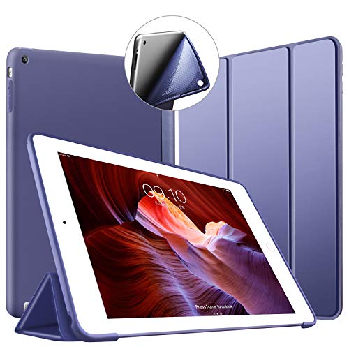 VAGHVEO Funda para iPad 2/3 / 4, Ultra Slim Protectora Silicona Smart Cover [Auto Sueño/Estela] Cubierta Trasera de Silicona Suave TPU Case para Apple iPad 2, iPad 3, iPad 4 Tableta, Azul Marino
