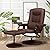 Esright Faux Leather Recliner Chair and Ottoman, 360 Degrees Swivel Ergonomic Lounge Recliner with Footrest, Vibration Massage Lounge Chair with Side Pocket from 