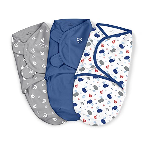 Image of SwaddleMe Original Swaddle 3PK, Little Whales, Small
