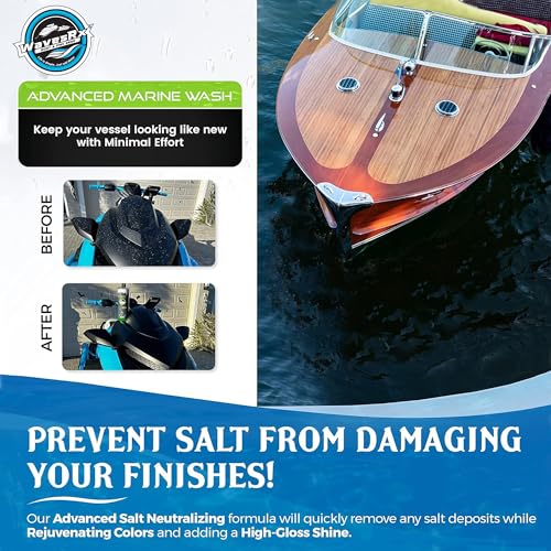 WavesRx Salt Neutralizing Boat Soap & Jet Ski Wash with SiO2 Surface Protection (EpicWash+) | Marine Grade Cleaner Removes Salt & Contaminants | Protective Ceramic Coating Prevents Buildup & UV Damage - Image 3