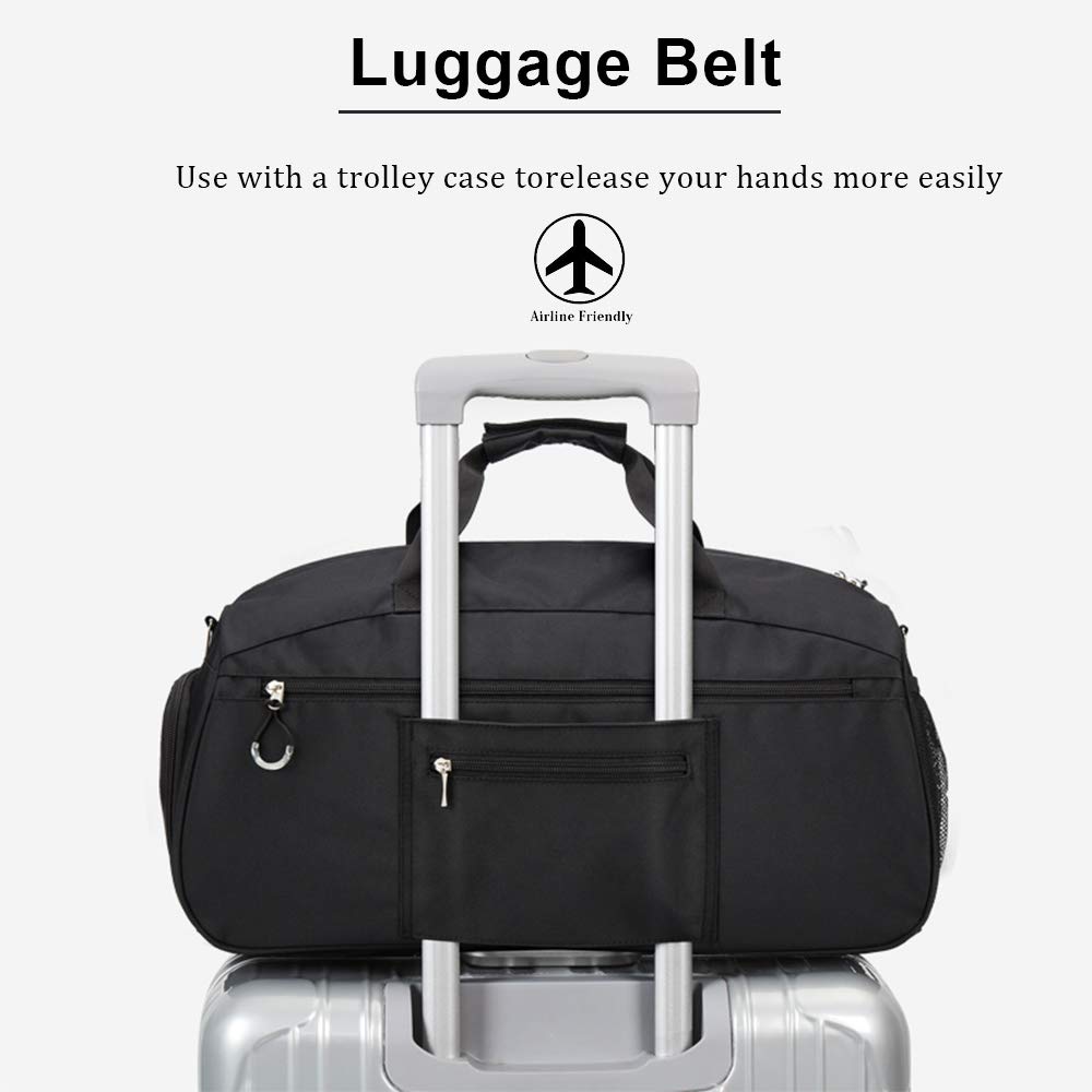 Bolsa de deporte para gimnasio, con compartimento para zapatos, bolsa de viaje impermeable, grande, para entrenamiento, deportes, viajes, vacaciones, fin de semana para hombres y mujeres