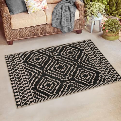 Tapete decorativo Lahome Easy Jute 3x5 Negro miniatura 6