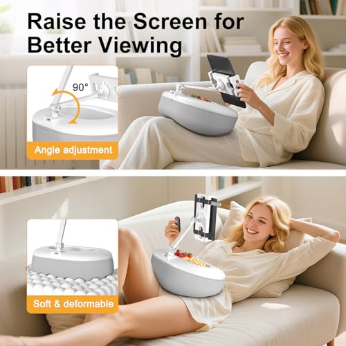 Beanbag Tablet Pillow Stand Raises Screen Height, Hands Free Reading Holder - image 3