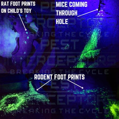 Polvo fluorescente UV para roedores soluciona problemas de plagas ocultas 100 g seguro 3