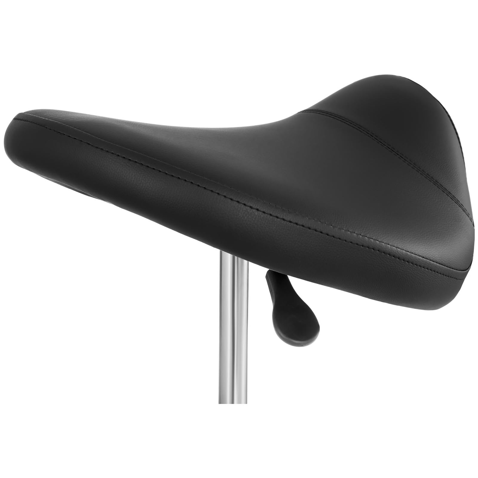 Physa Taburete de peluquería ergonómico 500-640 mm 150 kg Negro Asiento silla de montar Funda lavable cuero artificial