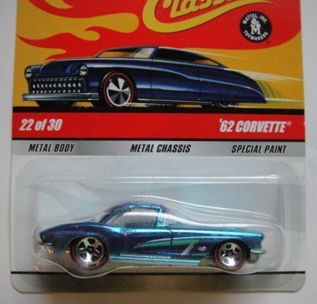Amazon.com: HOT WHEELS CLASSICS SERIES 5 BLUE '62 CORVETTE