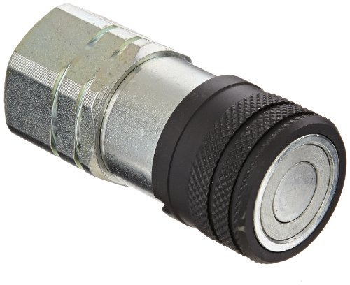 Eaton Hansen 12FFS75UN Steel Hydraulic Quick Coupler, Flat Face, Female, 3/4-16 UNF