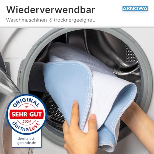 ARNOMED® Inkontinenzunterlage waschbar 1 STK 75x90cm, Inkontinenz Bettunterlage wasserdicht wiederverwendbar, Betteinlage Bettschutz Unterlage, Wickelunterlage Kinder, Unterlage Senioren
