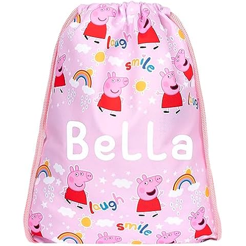 Peppa Pig Personalised Kids Drawstring Bag Cover