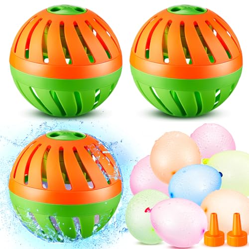 Vertintong 3 Pieces Water Timer Bomb with 150 Balloons Water Toy for Summer Outdoor Activity Games Prank Party Supplies Favors