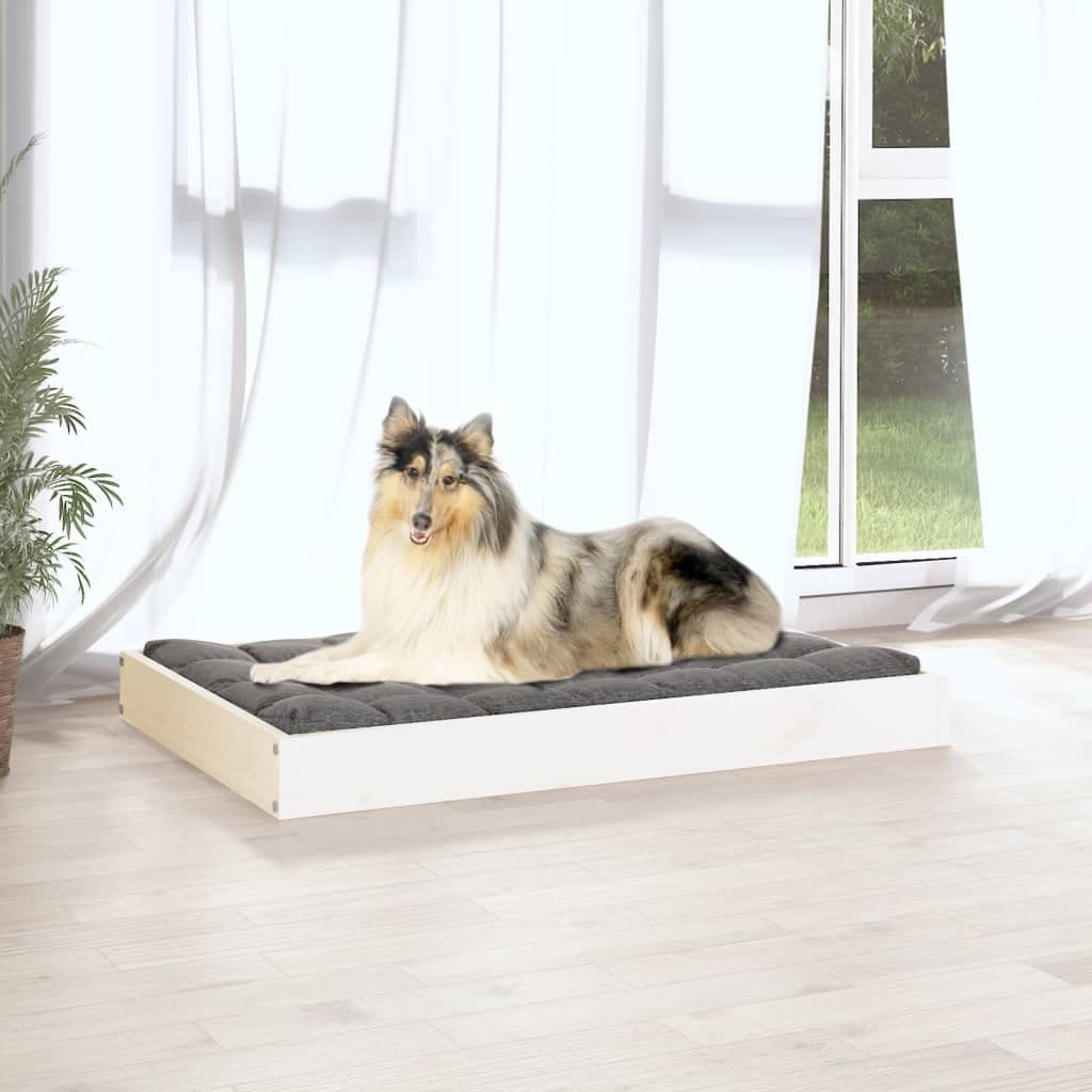 Cuccia per cani in legno di pino massiccio, 91,5 x 64 x 9 cm, robusto divano per animali domestici, con telaio antiscivolo, per cuccioli e anziani, per artrite, delicato sulle articolazioni e