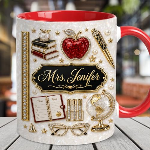 Taza personalizada para maestro temática graduación miniatura 5
