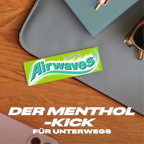 Airwaves Kaugummi Zuckerfrei, Lime & Ginger Gum, 30 x 10 Dragees, Großpackung Chewing Gum, Mit Natürlichem Menthol, Kaugummi ohne Zucker mit Minz Frische (300 Dragees) 6