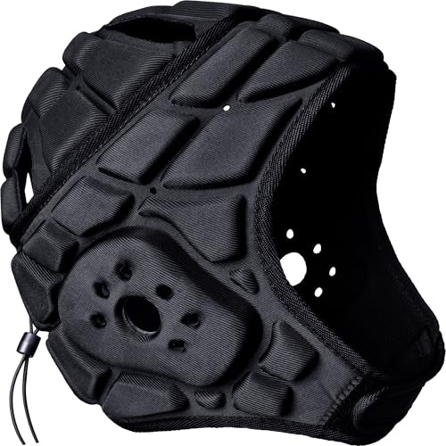 COOLOMG - Protezione per la testa, casco sportivo da portiere per rugby e football, supporto per uomini, ragazzi e bambini, regolabile (circonferenza della testa: 54-62 cm)