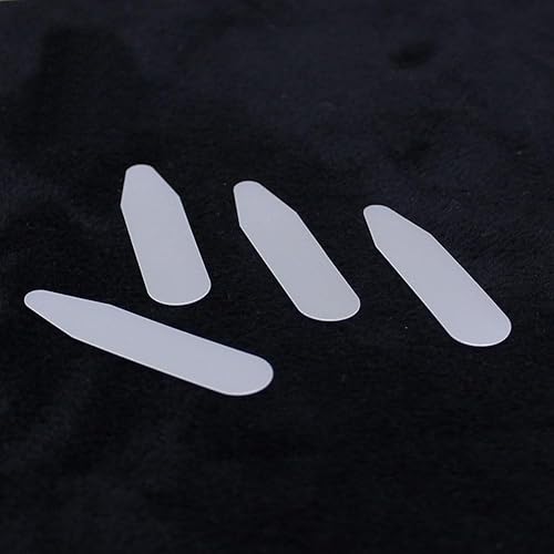 Miniatura 4 de VASANA 30 piezas de cuello de camisa de plástico que se mantiene reforzante, blanco liso, cuello de camisa para hombre, se mantiene para uso en el