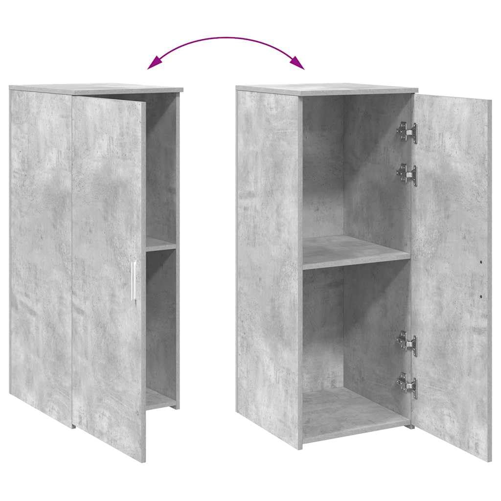 vidaXL Mobile Portaoggetti Grigio Cemento 40x45x103,5 cm in Truciolato, Armadio, Armadio da scrivania, Armadio da Ufficio, Armadio credenza
