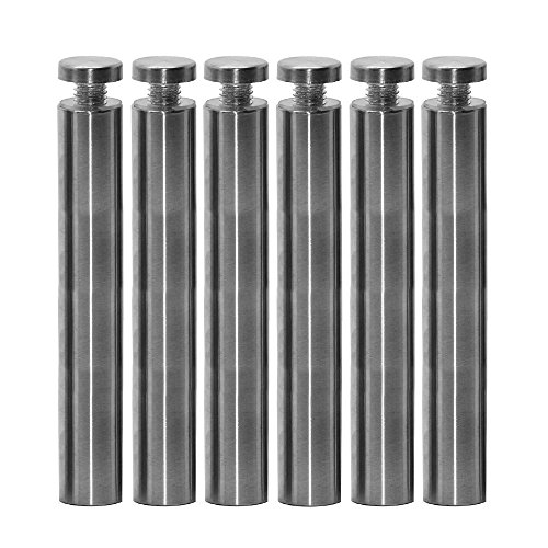 Preisvergleich Produktbild Abstandshalter Schilderbefestigung Ø 1,9cm Schraubbar Wandabstandshalter Edelstahl Rund Glashalter Acrylglas Schilder, Modell:6 Stück - 15 cm