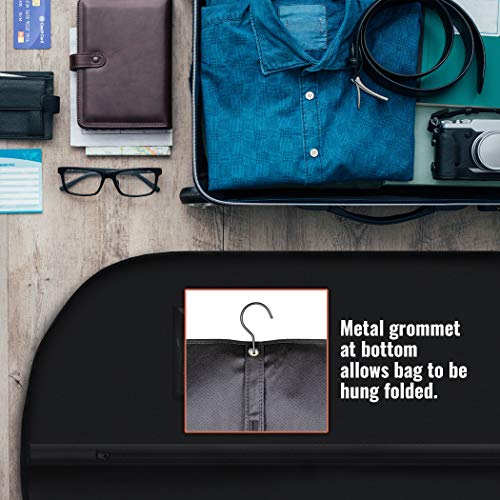Plx 40" Black Garment Bags Suit Bag For Travel & Clothing Storage Of Dresses, Shirts, Fur Coats, Jackets & Dance Costumes - Hanging Suit Cover For Men & Women Closet Storage Garment Protector #TOP2