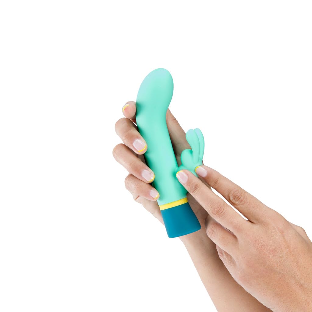 Platanomelón - Vibrador Conejito Pequeño para Mujer con 3 Intensidades y 7 Patrones, Sumergible y Recargable - Gus Azul