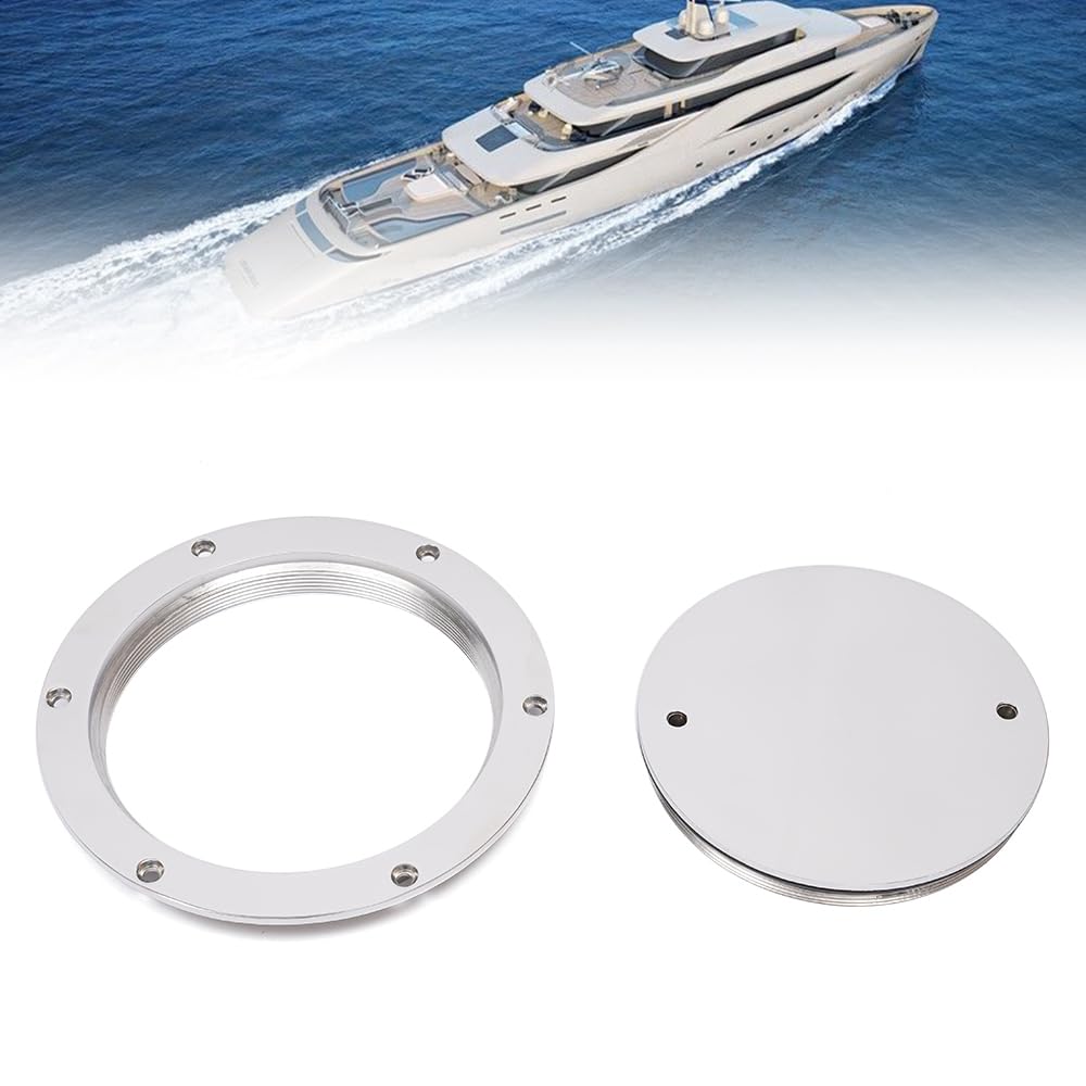 XUFOPLY 316 Stainless Steel Deck Plate, 6 inch Non Slip Inspection Hatch Deck Plate Boat Hatch Deck Plate Boat Access Hatch Cover for Marine Boat Yacht Truck RV