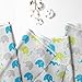 Bacati - Elephants Silky Soft Breathable 100% Cotton Muslin Baby Crib Fitted Sheets - Fits Standard 28 x 52 x 5 Crib & Toddler Mattresses (Aqua/Lime/Grey)
