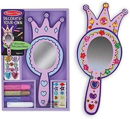 Melissa & Doug Decorate-Your-Own Wooden Princess Mirror Craft Kit
